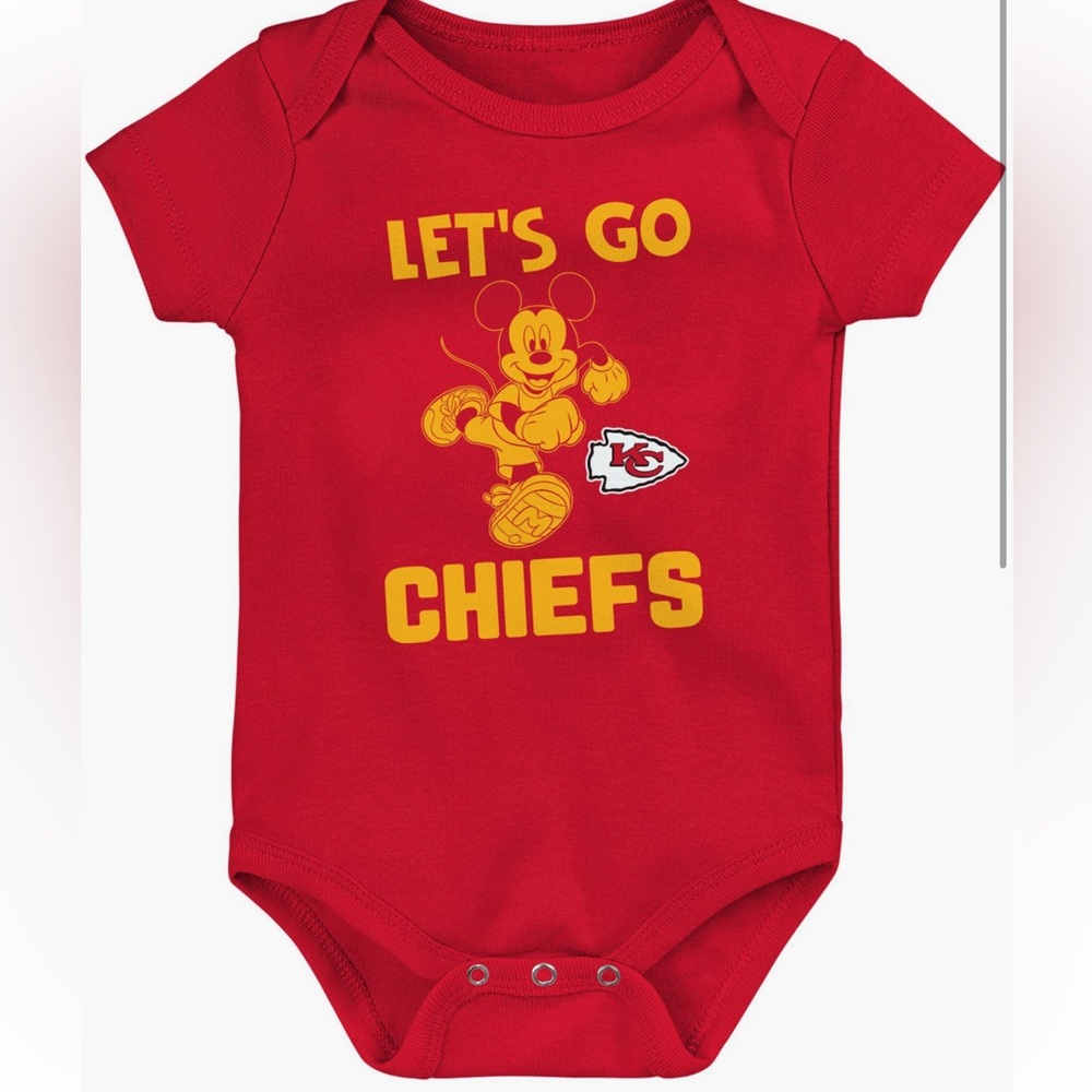 Disney x NFL Kansas City Chiefs and Mickey Mouse Red Onesie 18 Months